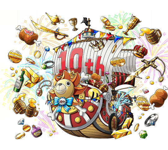 One Piece Treasure Cruise Artworks Thousand Sunny - 10th Anniversary Special Model