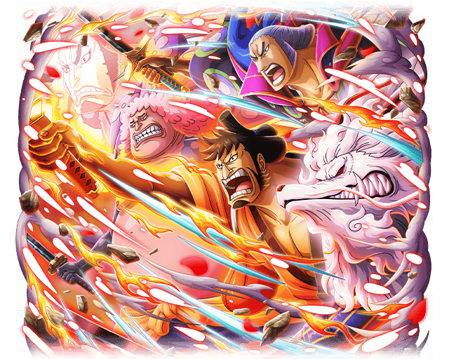 One Piece Treasure Cruise Artworks Kinemon Denjiro Ashura Caborage